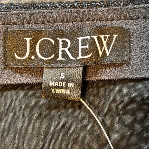 NWT J. Crew Gwen Black Satin Lace Slip Skirt - Women’s Small - Picture 3 of 10